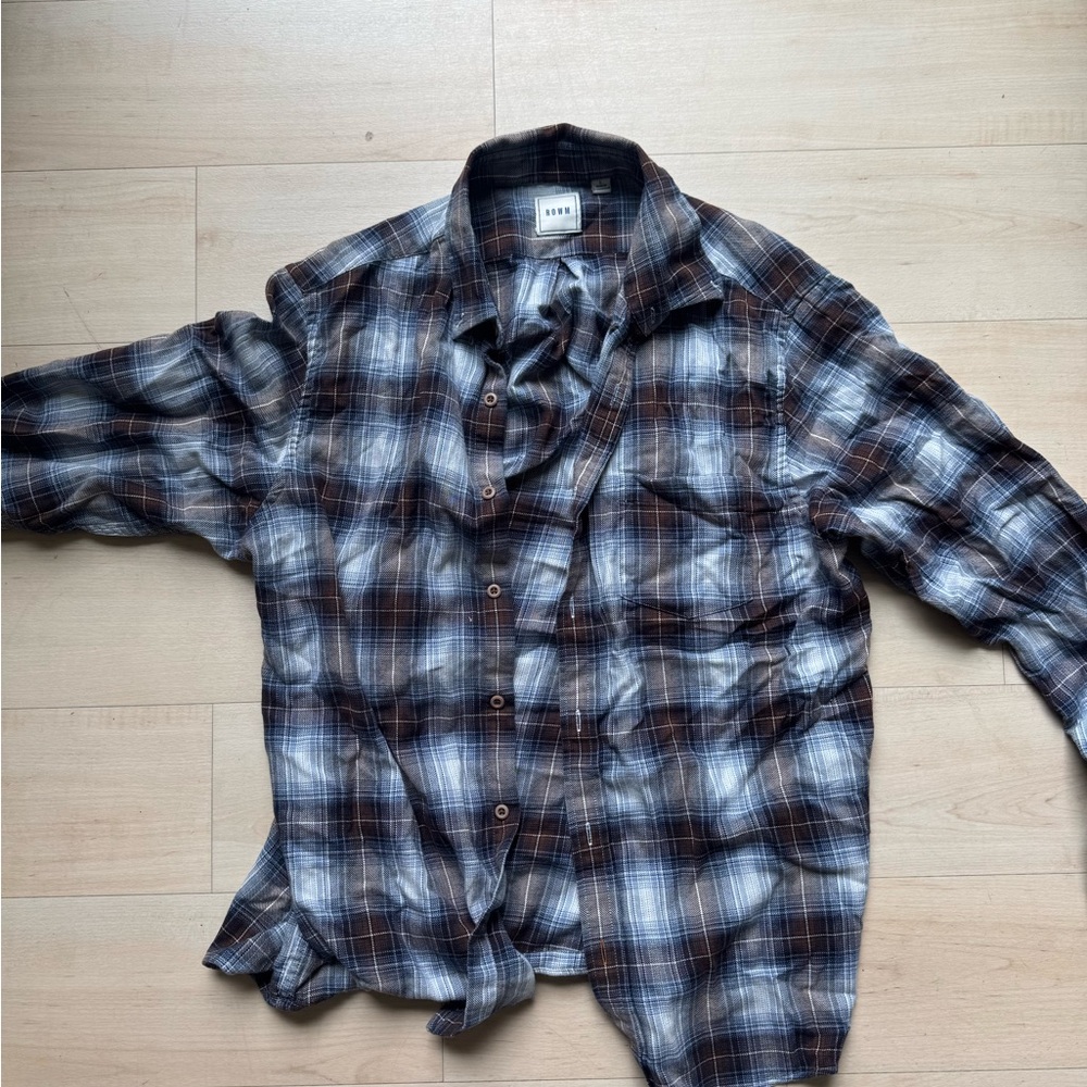 Plaid Button-Up Shirt